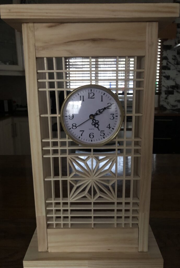 Stylish Kumiko Clock by Moorcroft Woodworking